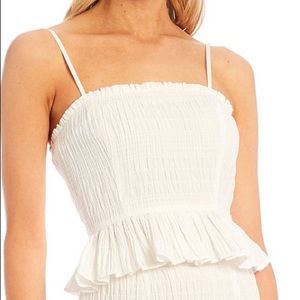 Antonio Melani Sabah Sleeveless Square Neck Smocked Peplum Coordinating